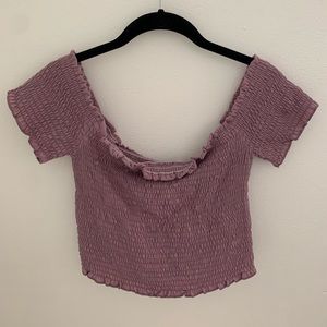 Mauve Charlotte Russe off the shoulder top